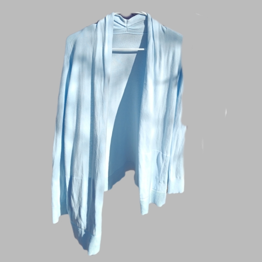 Women's Cardigan Sweater Open Front Blue Size XL